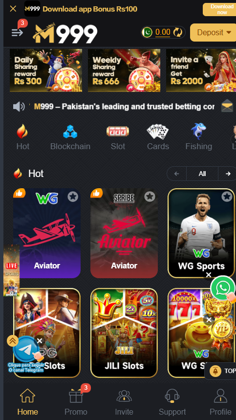 M999 Game APK Latest Interface Page