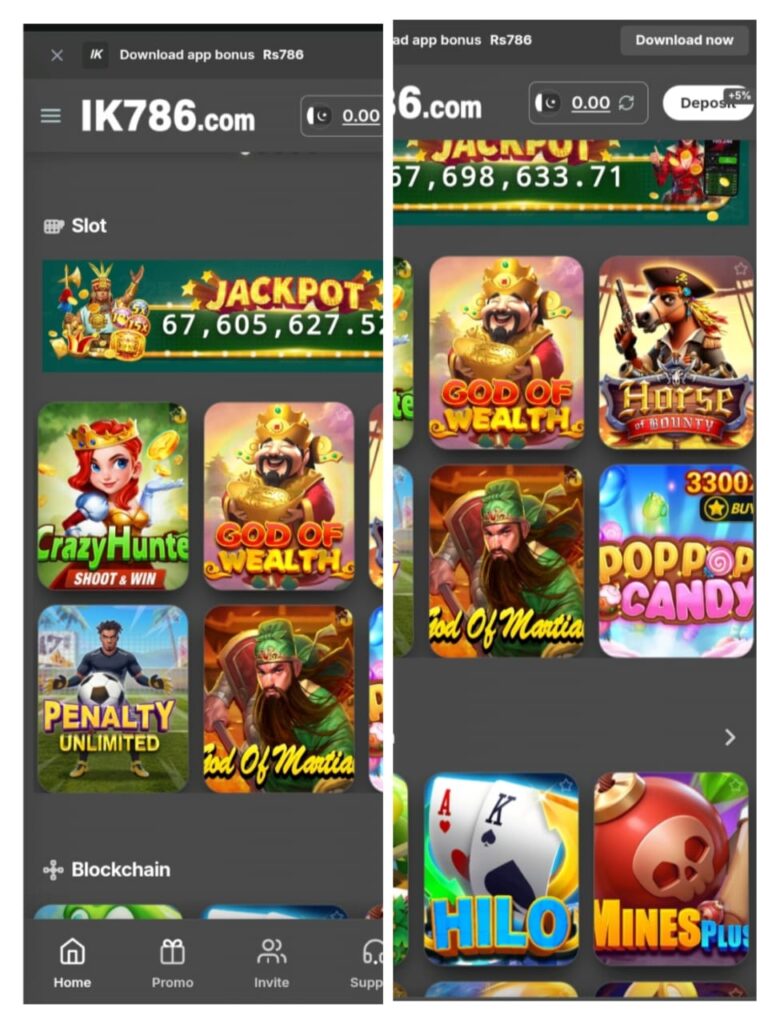 IK786 Game Official Interface Page.