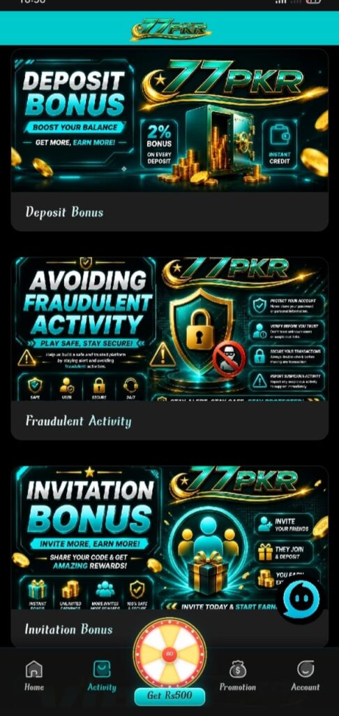 77pkr game Official Bonus Site